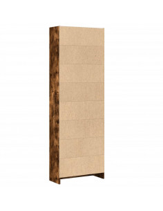 Libreria Rovere Fumo 60x24x176 cm in Legno Multistrato