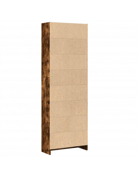 Libreria Rovere Fumo 60x24x176 cm in Legno Multistrato