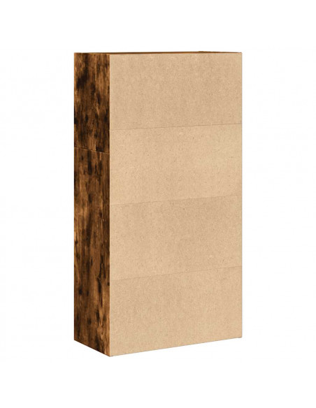 Libreria Rovere Fumo 60x30x114 cm in Legno Multistrato