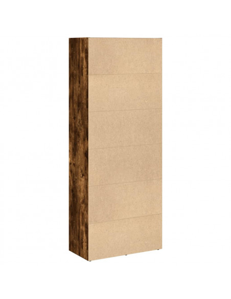 Libreria Rovere Fumo 60x30x152 cm in Legno Multistrato