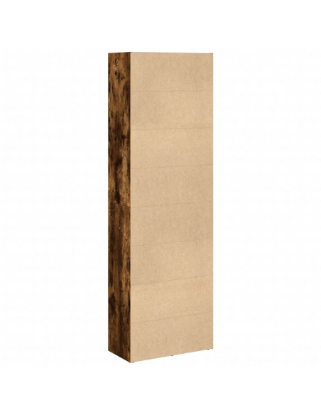 Libreria Rovere Fumo 60x30x189 cm in Legno Multistrato