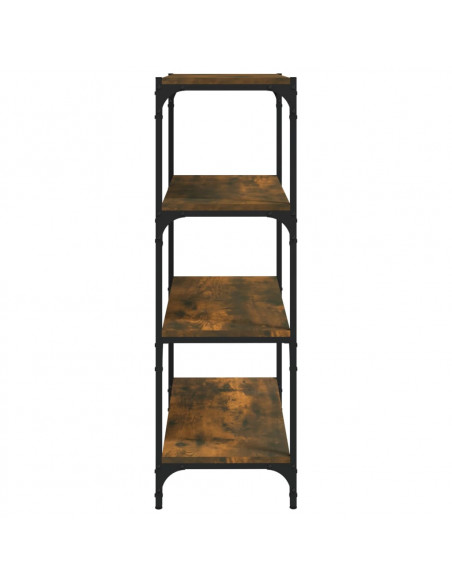 Libreria rovere fumo 60x33x100 cm Legno Multistrato e Acciaio