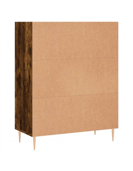 Libreria Rovere Fumo 69,5x32,5x90 cm in Legno Multistrato
