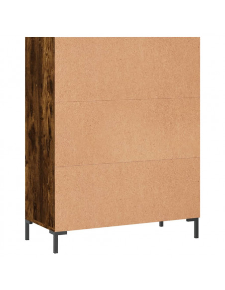 Libreria Rovere Fumo 69,5x32,5x90 cm in Legno Multistrato