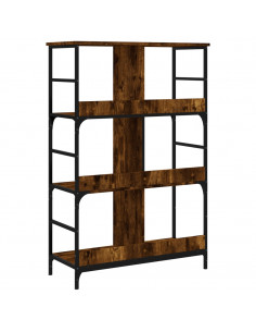 Libreria Rovere Fumo 78,5x33x117,5 cm in Legno Multistrato