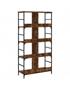 Libreria Rovere Fumo 78,5x33x153 cm in Legno Multistrato