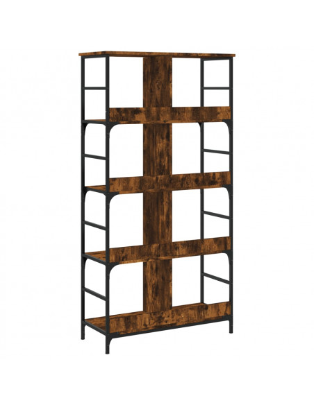 Libreria Rovere Fumo 78,5x33x153 cm in Legno Multistrato
