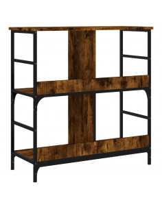 Libreria Rovere Fumo 78,5x33x82 cm in Legno Multistrato