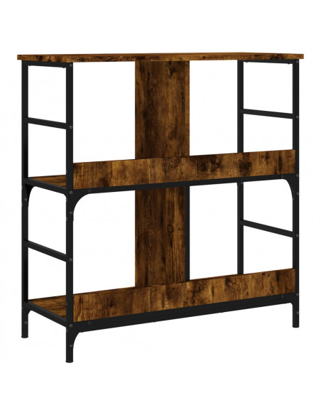 Libreria Rovere Fumo 78,5x33x82 cm in Legno Multistrato
