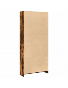 Libreria Rovere Fumo 80x24x176 cm in Legno Multistrato