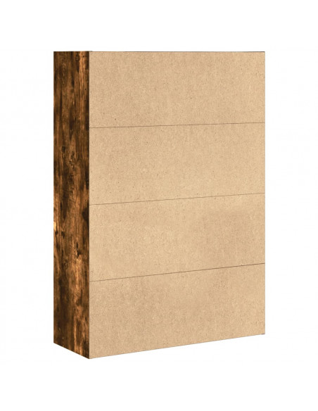 Libreria Rovere Fumo 80x30x114 cm in Legno Multistrato