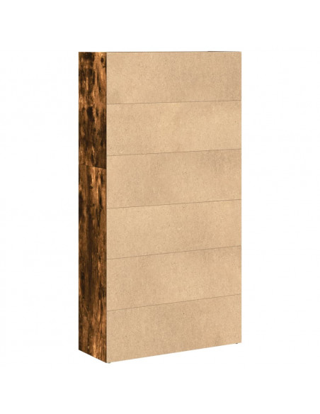 Libreria Rovere Fumo 80x30x152 cm in Legno Multistrato