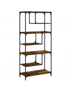Libreria Rovere Fumo 81x36x176 cm in Legno Multistrato