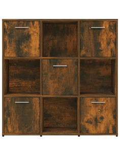 Libreria Rovere Fumo 90x30x90 cm in Legno Multistrato