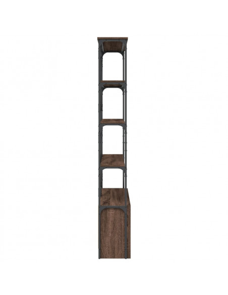 Libreria Rovere Marrone 100x26x180cm Legno Multistrato Metallo