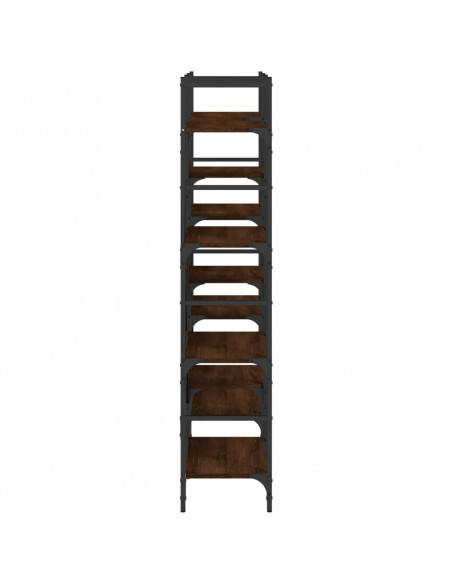 Libreria Rovere Marrone 160x28,5x136,5 cm in Legno Multistrato