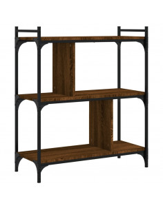 Libreria Rovere Marrone 3 Ripiani 76x32x88 cm Legno Multistrato