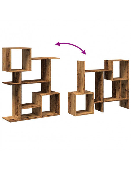Libreria Divisorio Legno Antico 92x29x112 cm in Truciolato
