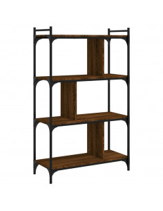 Libreria Rovere Marrone 4 Ripiani 76x32x123cm Legno Multistrato