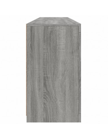 Credenza con Luci LED Grigio Sonoma 181,5x37x67 cm