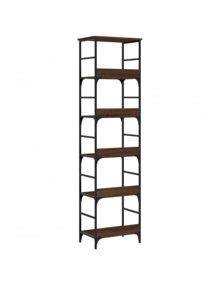 Libreria Rovere Marrone 50x33x188,5 cm in Legno Multistrato