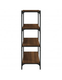 Libreria rovere marrone 60x33x100cm Legno Multistrato e Acciaio