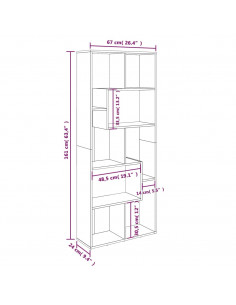 Libreria Rovere Marrone 67x24x161 cm in Legno Multistrato