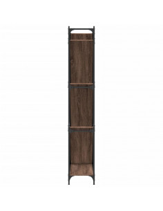 Libreria Rovere Marrone 79x30x180cm Legno Multistrato e Metallo