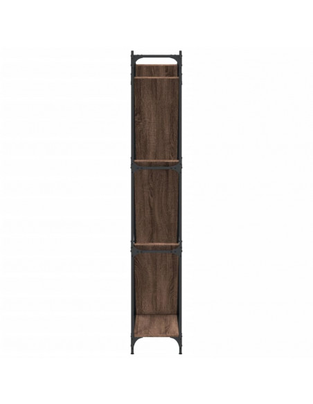 Libreria Rovere Marrone 79x30x180cm Legno Multistrato e Metallo