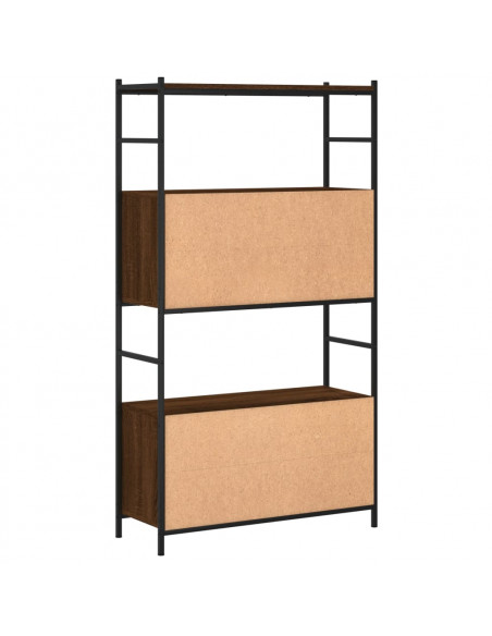 Libreria Rovere Marrone 80x30x145,5cm Legno Multistrato e Ferro