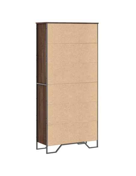 Libreria Rovere Marrone 80x31x169 cm in Truciolato