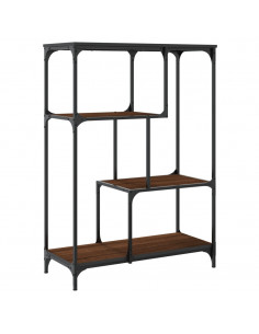 Libreria Rovere Marrone 81x36x115cm Legno Multistrato e Acciaio