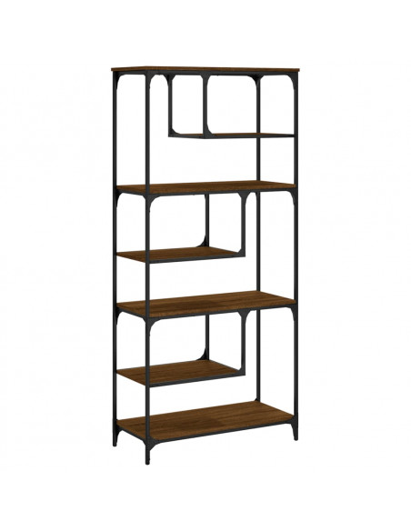 Libreria Rovere Marrone 81x36x176 cm in Legno Multistrato