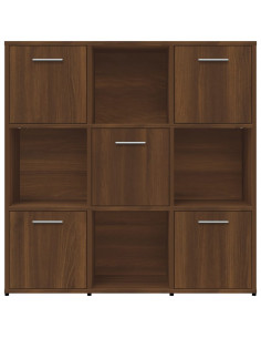 Libreria Rovere Marrone 90x30x90 cm in Legno Multistrato