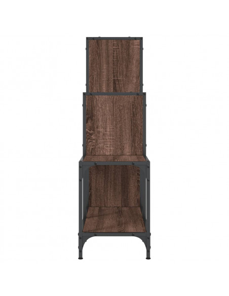 Libreria Rovere Marrone 92x30x102cm Legno Multistrato e Metallo