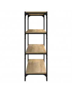 Libreria Rovere Sonoma 100x33x100cm Legno Multistrato e Acciaio
