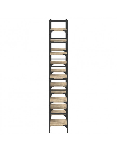Libreria Rovere Sonoma 127,5x28,5x172,5 cm in Legno Multistrato