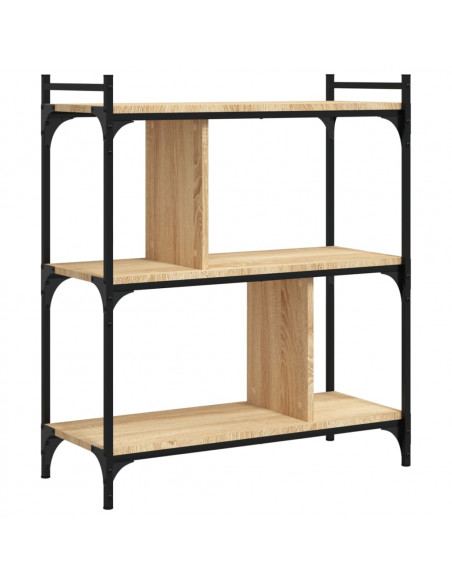 Libreria Rovere Sonoma 3 Ripiani 76x32x88 cm Legno Multistrato
