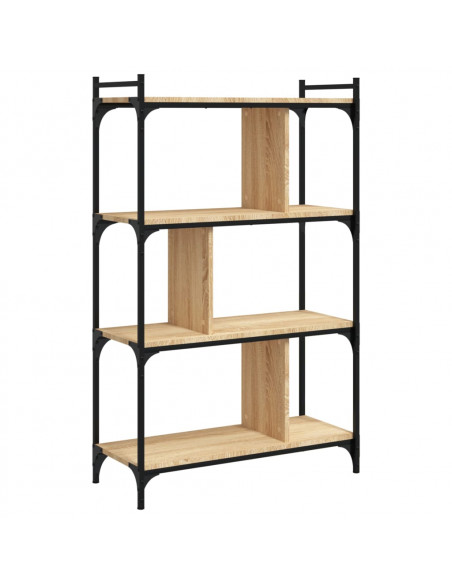 Libreria Rovere Sonoma 4 Ripiani 76x32x123 cm Legno Multistrato