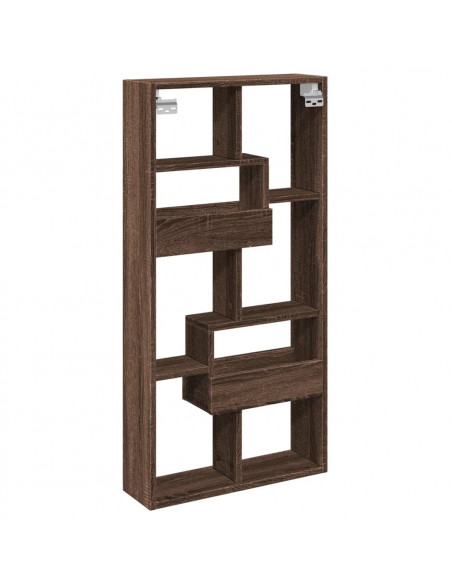 Mobile a Parete Rovere Marrone 50x15x100 cm in Truciolato