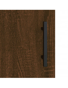 Mobile a Parete Rovere Marrone 69,5x34x90 cm Legno Multistrato