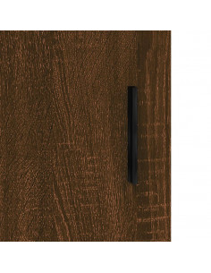 Mobile a Parete Rovere Marrone 69,5x34x90 cm Legno Multistrato