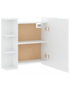 Mobile a Specchio con LED Bianco 70x16,5x60 cm