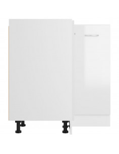 Mobile Angolare “Lyon” Bianco Lucido 75,5x75,5x81,5 cm
