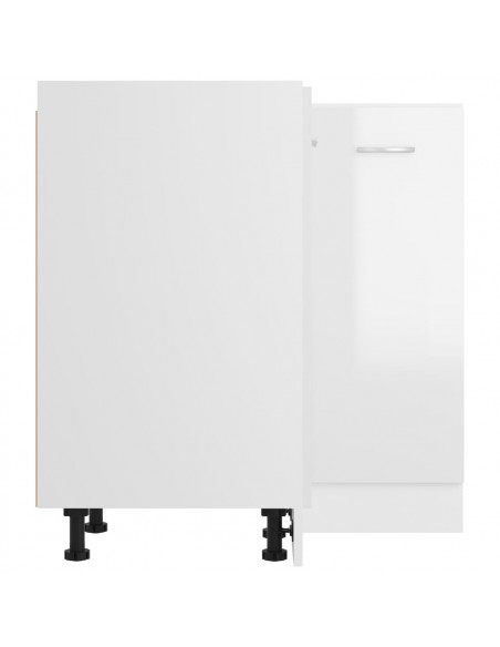 Mobile Angolare “Lyon” Bianco Lucido 75,5x75,5x81,5 cm