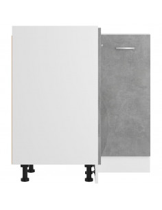 Mobile Angolare Grigio Cemento 75,5x75,5x80,5 cm in Multistrato
