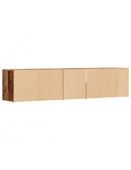 Mobile Angolare Legno Antico 200x40x45 cm in Truciolato