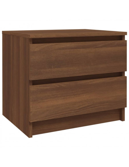 Comodino Rovere Marrone 50x39x43,5 cm in Legno Multistrato
