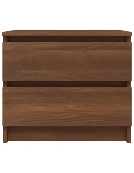 Comodino Rovere Marrone 50x39x43,5 cm in Legno Multistrato
