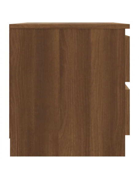 Comodino Rovere Marrone 50x39x43,5 cm in Legno Multistrato